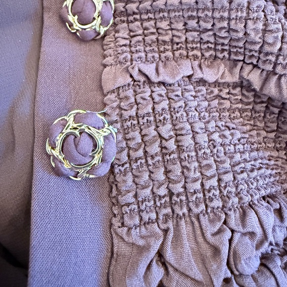 English Factory Brown Textured Mini Dress size Small - Picture 3 of 8